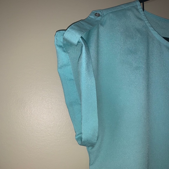 Calvin Klein Blue Blouse with silver logo - Picture 5 of 7